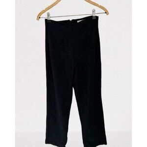 Reformation Black High Rise Straight Leg Trousers Back Zip Size 0